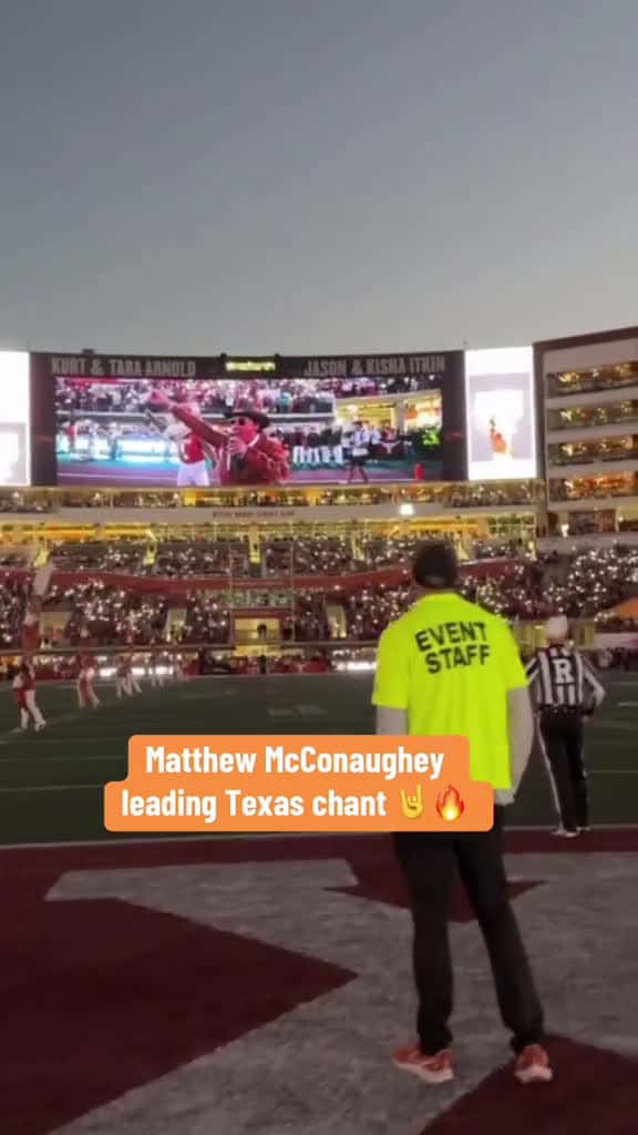 Cover for Matthew McConaughey hyping up the crowd cfb football CollegeFootball texas texasfootball f 62506 #shortvideosscoopz