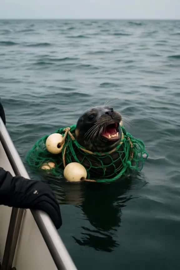 Cover for Rescuing a little seal on the freezing shore. sealrescue animalrescue oceanlife SaveWildli 09102 #shortvideos