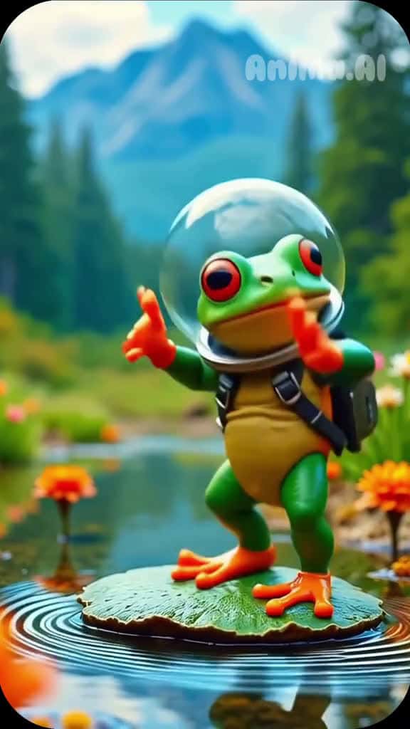 Cover for sapinhos na lagoa #cancionesinfantiles #kidstiktok #animaai #videosparacrianças #animaisfofos #sapos #musicasinfantis  created by Anima.AI with Mundo Infantil’s Habia un Sapo