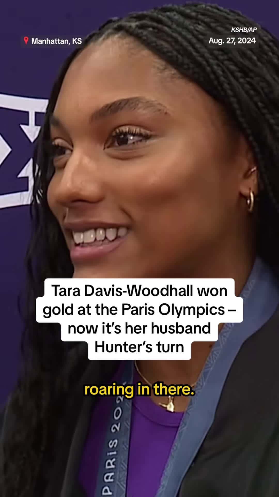 Cover for Paralympian Hunter Woodhall, whose wife Tara Davis-Woodhall took home gold in the women's long jump event in #Paris, is looking for his first Paralympic gold medal, but his – and Tara's – goals go beyond making the podium. #Paralympics