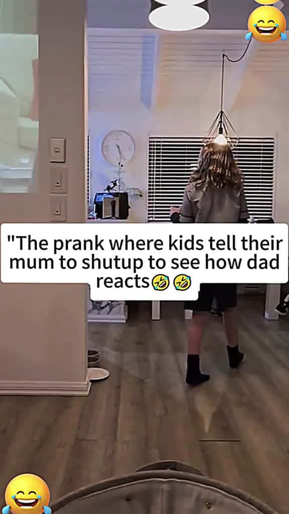 Cover for Kids told their mum to shut up to see how dads react prank funny fyp tiktok 52575 #shortvideosscoopz