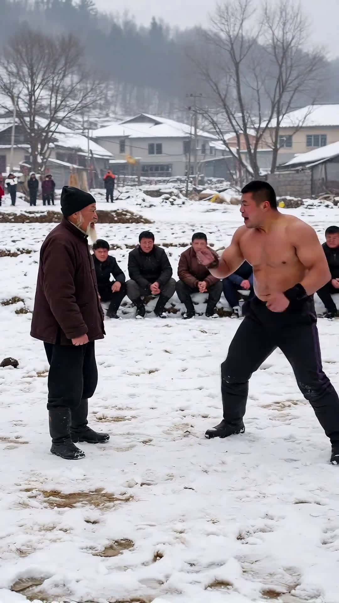 Cover for AI-generated: My heart's in my mouth for this uncle! #KungFu #Fighting #MartialArts #ai