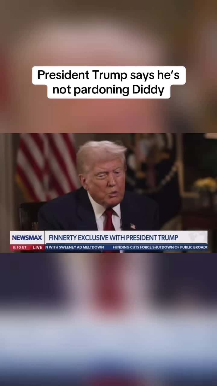Cover for Trump says he won’t pardon Diddy—find out why their feud matters 🇺🇸 #Trump #Diddy #BreakingNews