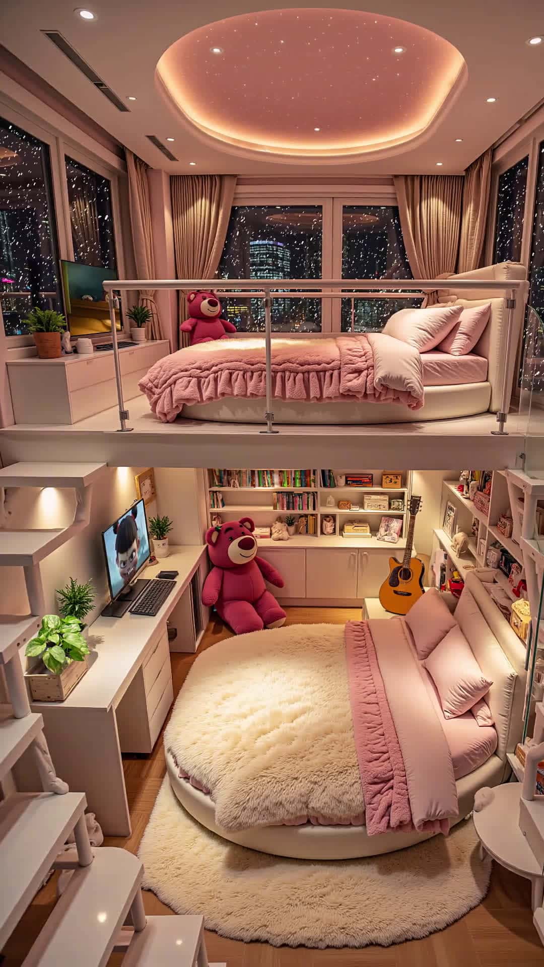 Cover for AI cozy bunk bed room: Your choice? #CozySpace#InteriorGoals#AIcreation#BedroomVibes