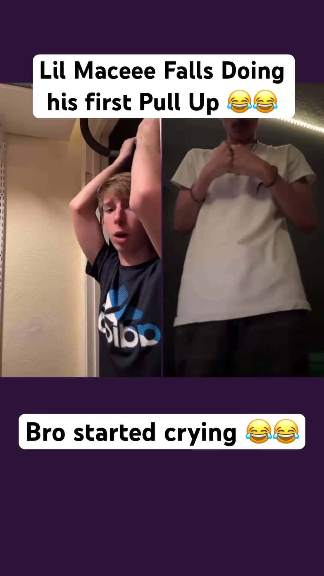 Cover for Lil Maceee falls doing his first Pull Upp he started crying