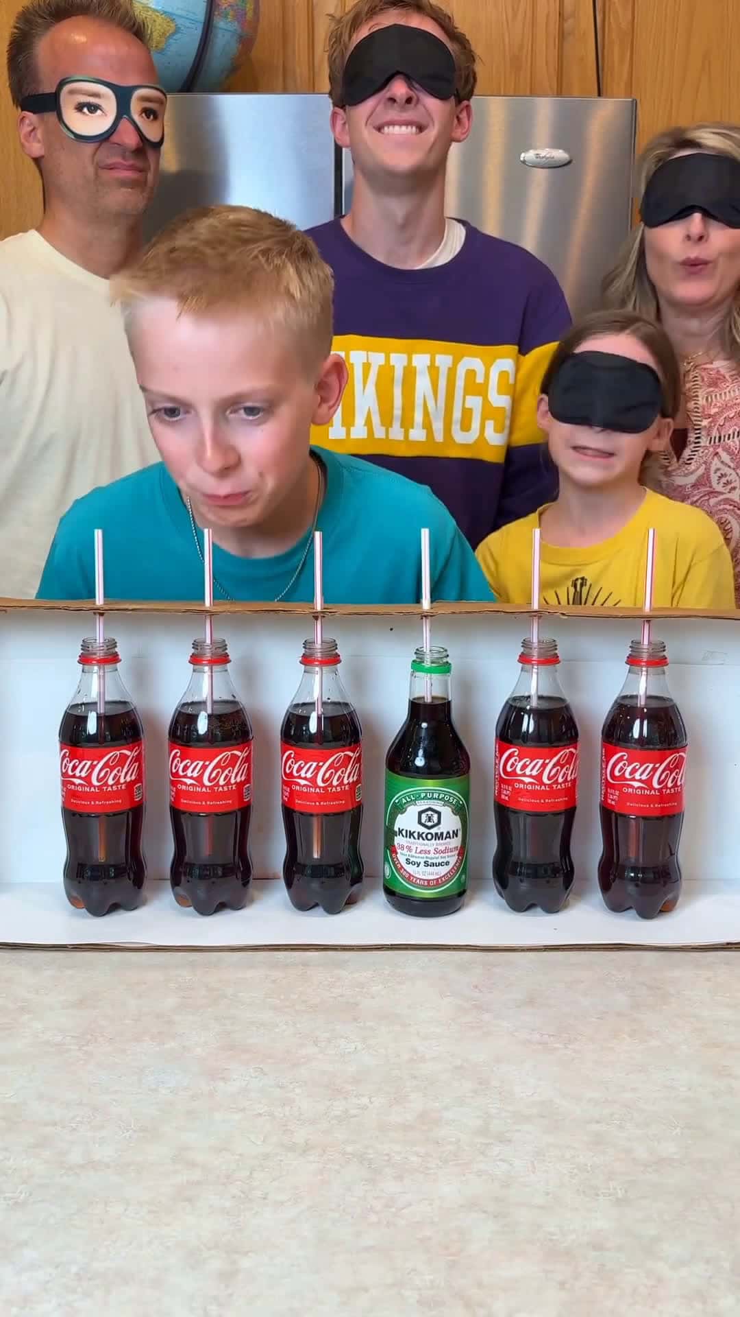 Cover for Drink Soy Sauce or Coca-Cola 😱Dad, mom, and family play funny drink roulette game with soy sauce and Coca-Cola soda.