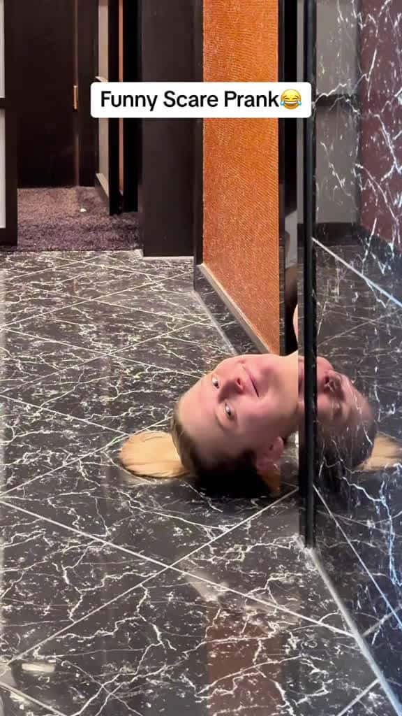 Cover for Lying on the floor prank 🤣🤣🤣 #scarecam #scarepeople #scareprank #prank #funny #funnyprank #jumpscare #scaring #jumpy #viral #haha #trending #fyp 