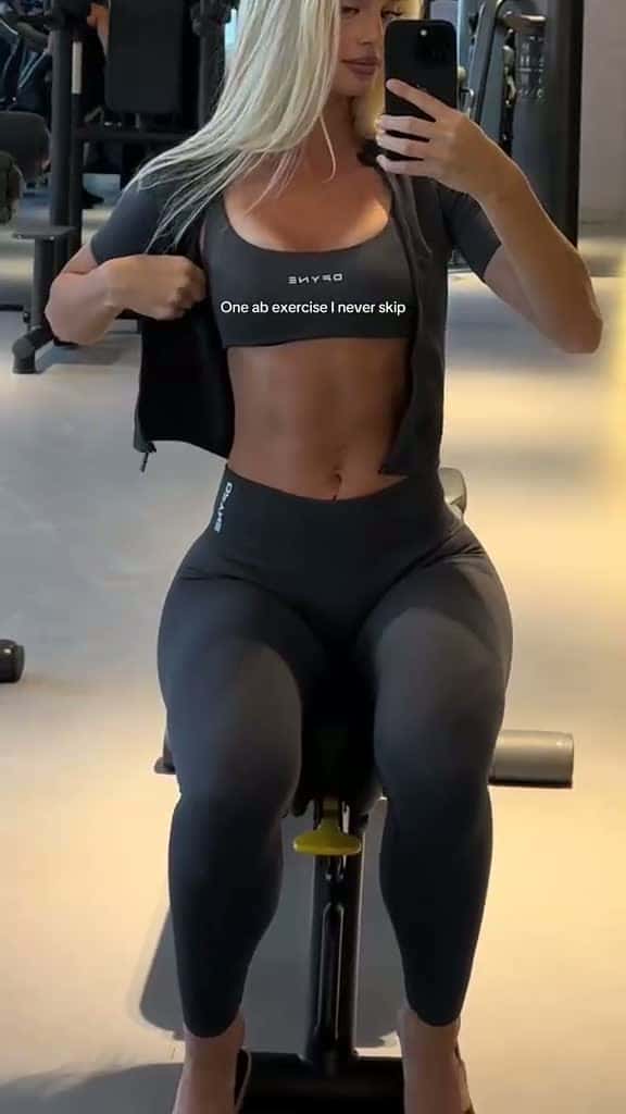 Cover for Love/hate for this one 🔥😩 I’m wearing @DFYNE new collection ‘Motion’ color 2/4 called ~ Charcoal 🩶 it’s a ribbed and super stretchy material, I LOVE!!! (Drops 10th of April) you get a discount with my code ‘FRANSSON’ as always 💞  #ab #absworkout #legraises