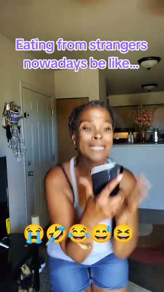 Cover for Eating from strangers nowadays be like...😆😭🤣😂🤭 #shatinamonique #eatingedibles #paranoid #funny #forlaughs #fy #fyp #foryou #lol