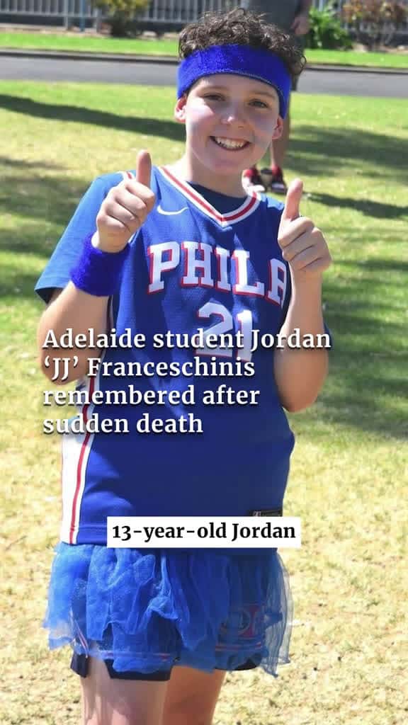 Cover for M13-year-old Modbury High School student Jordan 'JJ' Franceschinis is being remembered as having a big heart and passion for basketball after his sudden death 💔 #tragedy #adelaide #southaustralia #tribute #basketball #fyp creat...