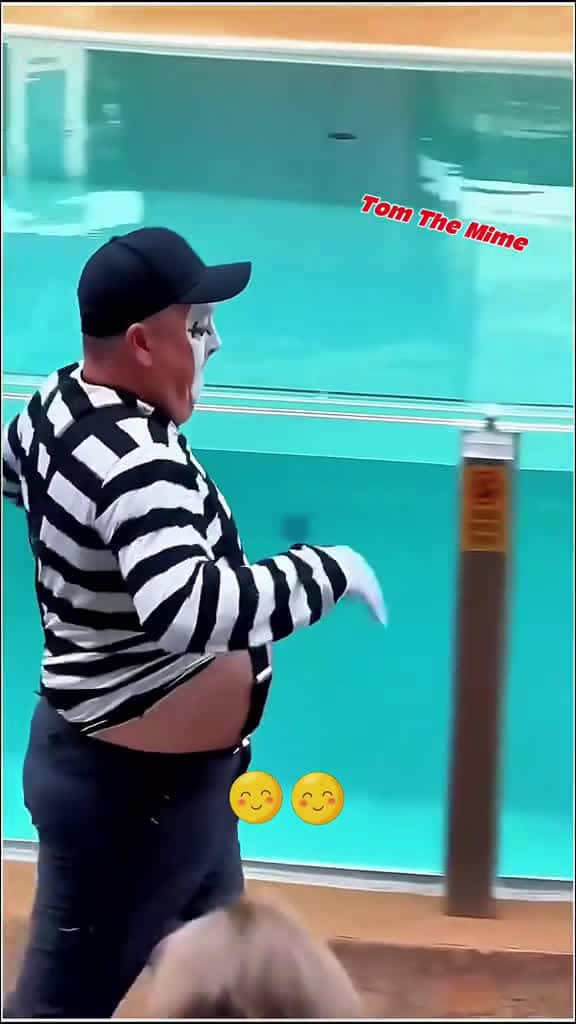Cover for Funny clown mime funny funnyvideos seaworld smiles clown comedy viral tomthemime trending 77389 #us