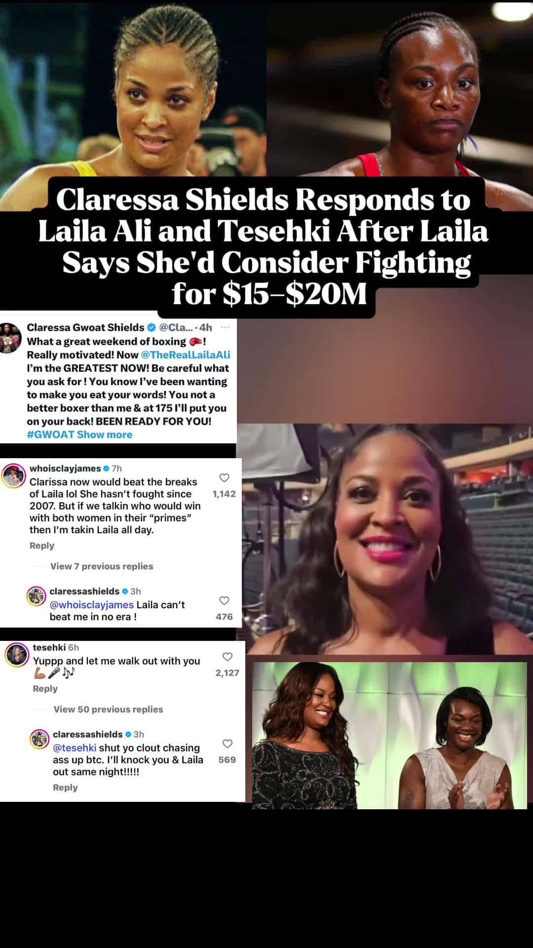 Cover for #claressashields respond to #lailaali & #Tesehki #spikedteatalk #fyp 