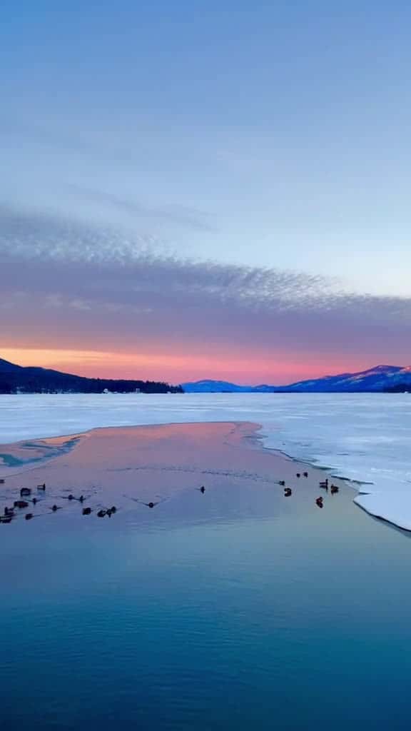 Cover for The ice is melting at Lake George. Are you ready for spring adk adks adirondacks lakegeorg 31950 #trending
