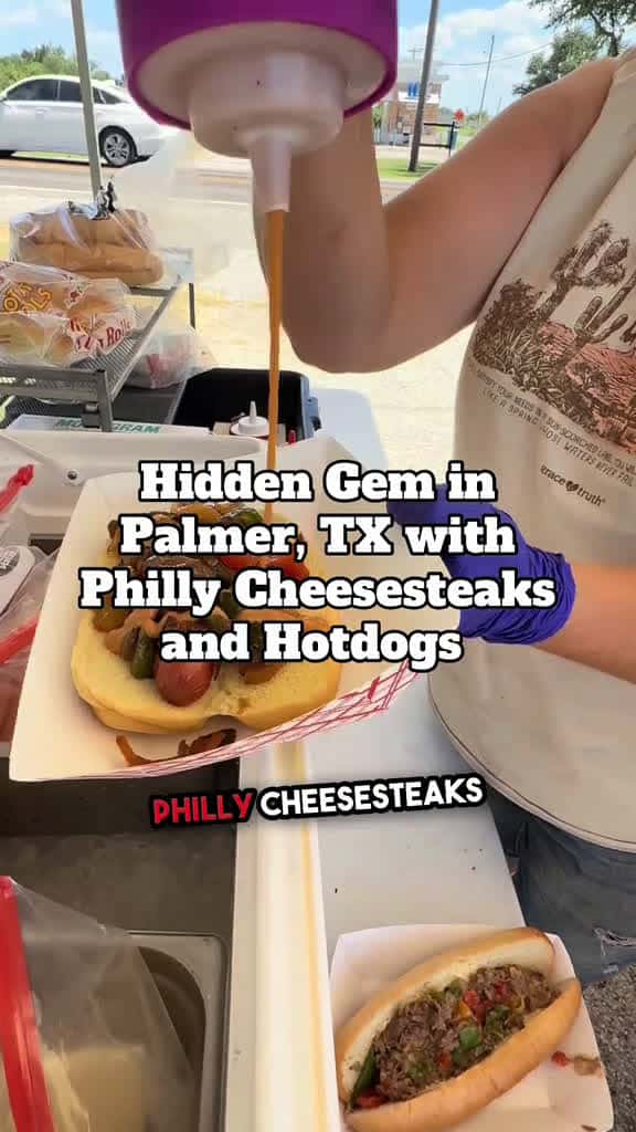 Cover for Hidden Gem in Palmer, TX: Philly Cheesesteaks and Hotdogs with Heart Frank Phillies 📍 106 N Main, Palmer, TX ⏰ Mon–Fri, 11 AM – 7 PM 💰 2 Hot Dogs, Chips & a Soda = $11 Deal! Who’s down for some legit Philly cheesesteaks and loa...