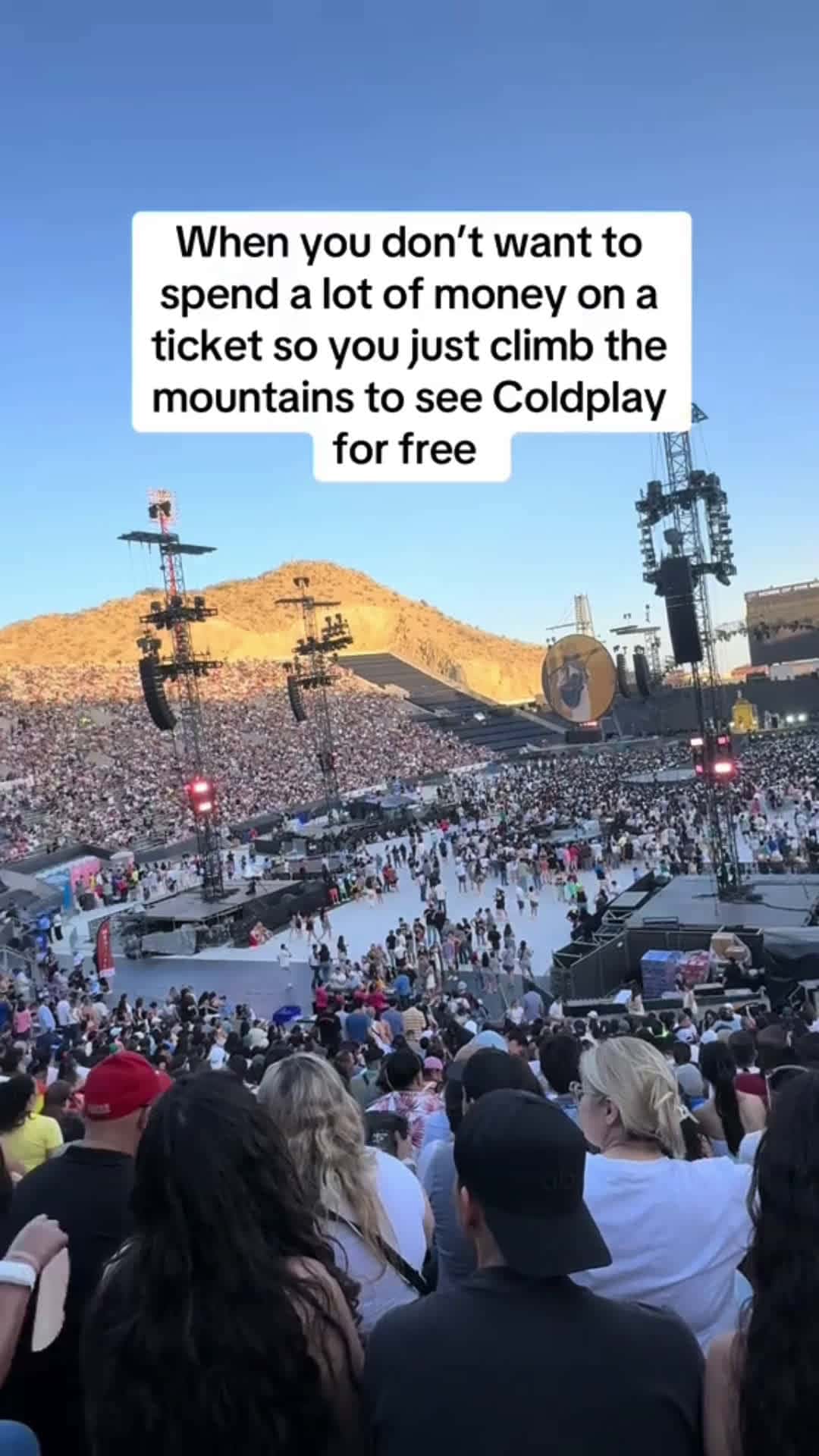 Cover for when you don't buy a ticket you just climb up the mountain to watch😆