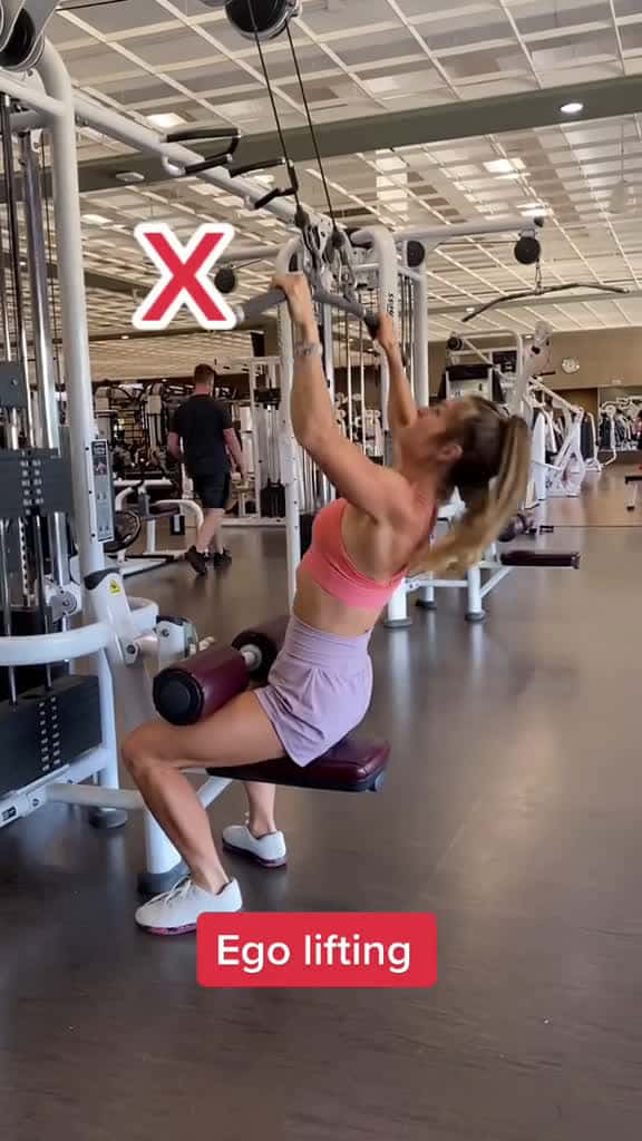 Cover for Form check Are you doing lat pull downs correct mom fitness fit fitnesstip fitmom formchec 00262 #ilovescoopz