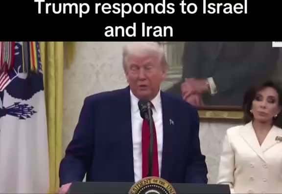 Cover for BREAKING: Israel's strikes on Iran skyrocket global tensions 🌍 Meanwhile, Trump's wild reaction: 'I think we'll skip World War 3.' Is he the calm in the storm or just pretending? 😂 #IsraelIranConflict #GlobalTensions #Political...