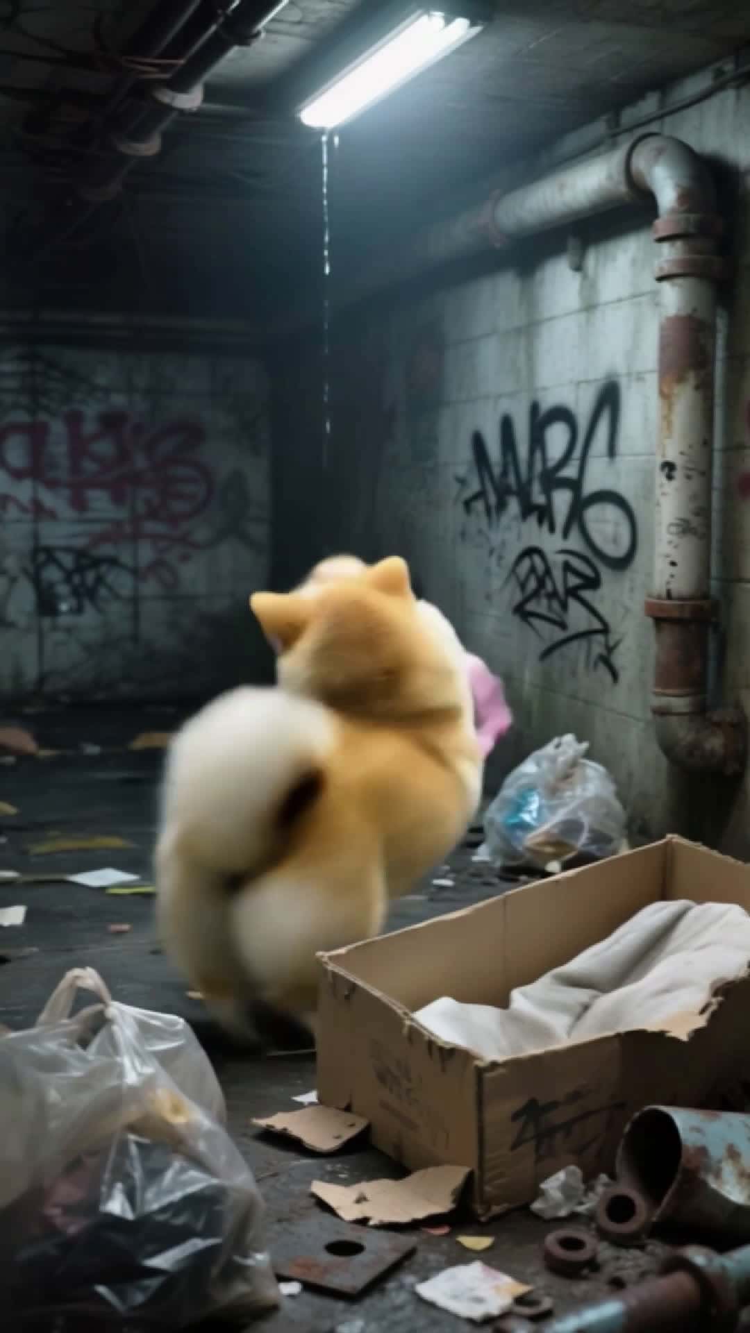 Cover for AI-generated. A brave Shiba dog save a child from monster's hole #ai #drama#animation