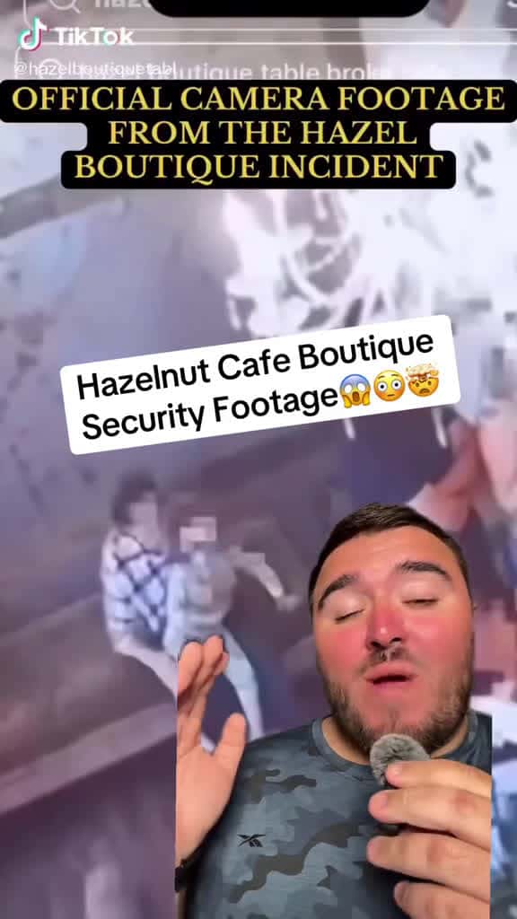 Cover for Replying to @AshH security camera footage from the hazelnut cafe and boutique incident #hazenutcafe #hazelnutboutique #table #newjersey #foryou  created by Ivan Gutierrez with Ivan Gutierrez’s original sound