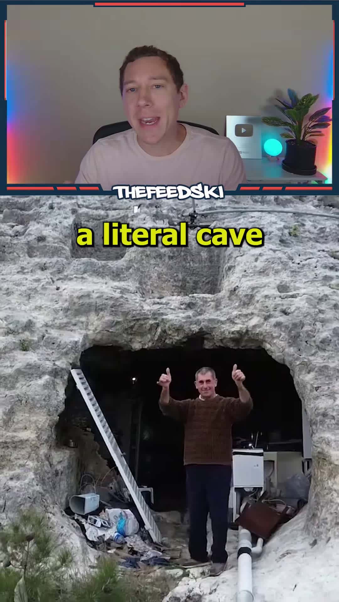 Cover for Man has been living in a cave because he's terrified of earthquakes... but is he?