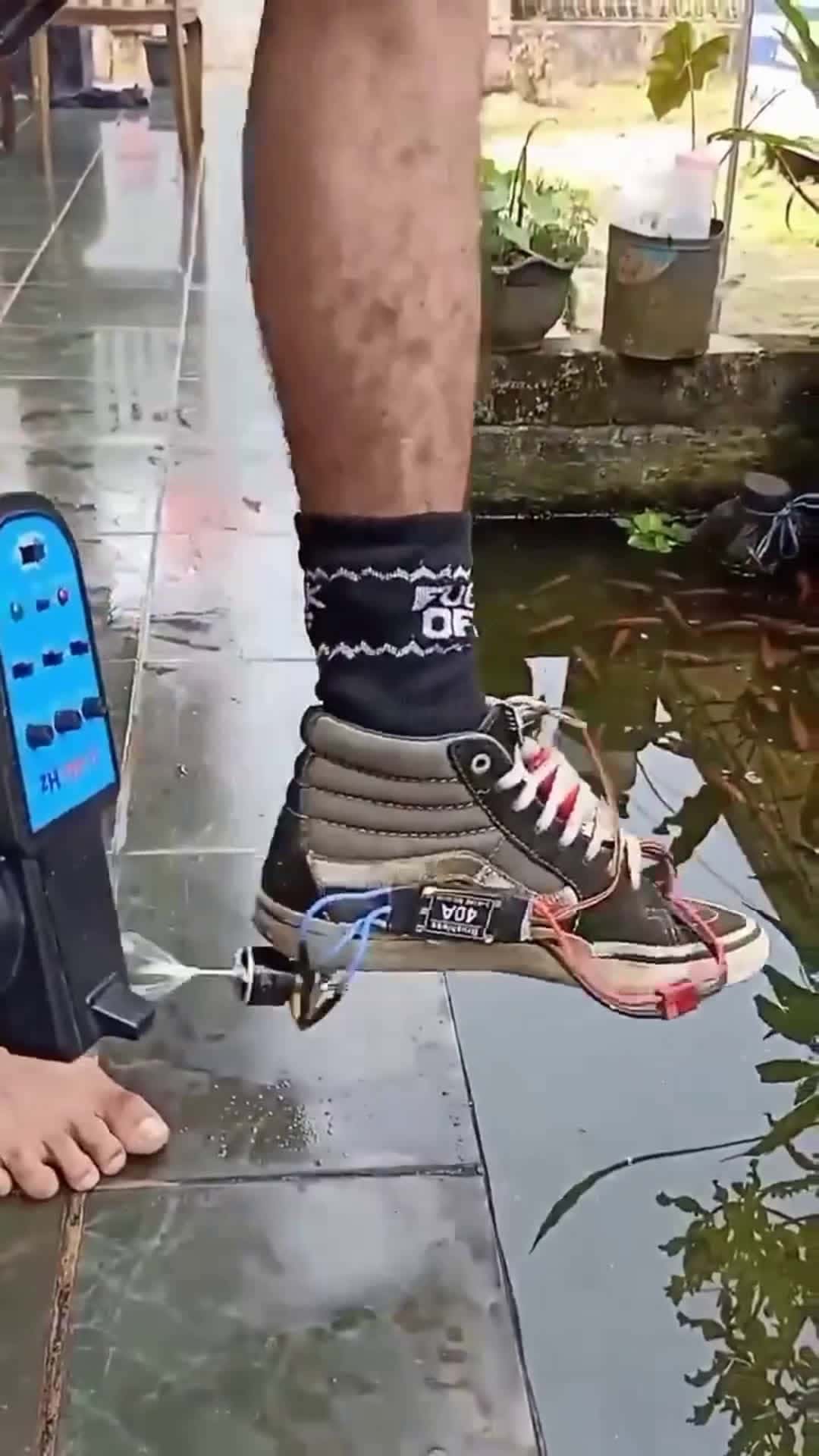 Cover for #superathletes Do you think he will be able to glide through the water using this device?