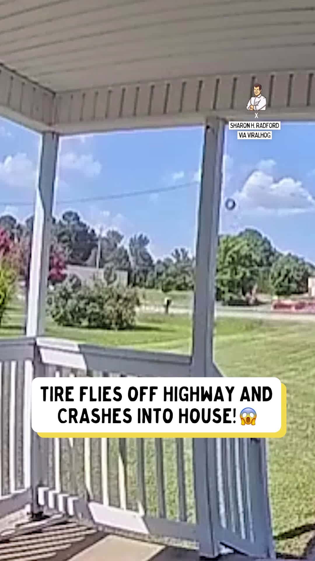 Cover for #TooFunnyToScroll This tire didnt stick to the road
