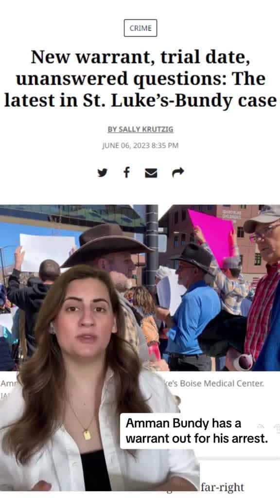 Cover for Polarizing Idaho right-wing political figure Ammon Bundy has had a warrant out for his arr 19598 #trend
