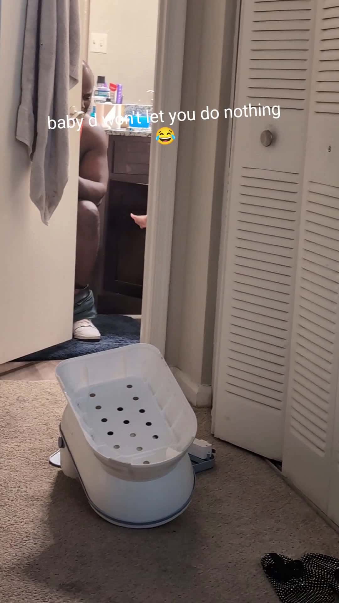 Cover for she got the potty but won't use it 😂