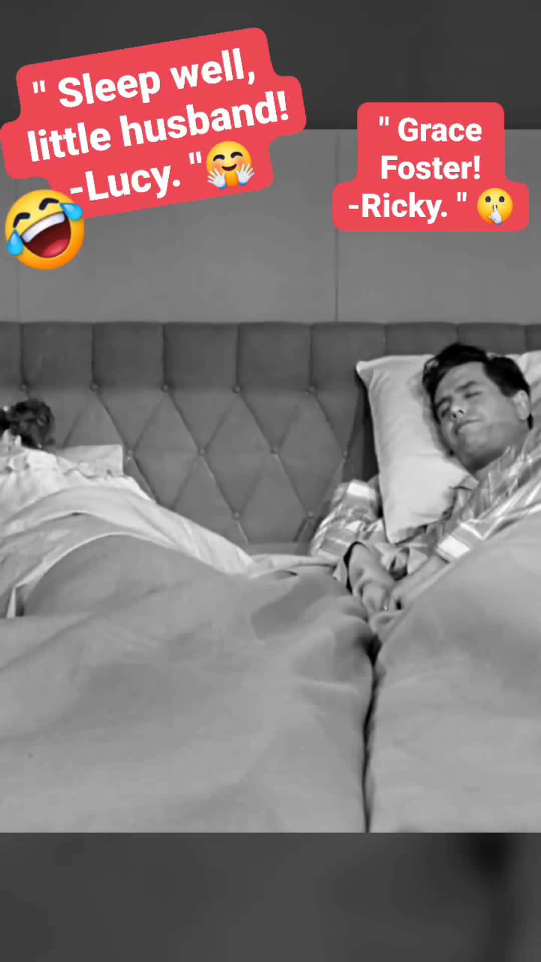 Cover for Ricky pretended he is dreaming to check if Lucy can bite her tongue!🤣#ilovelucy #lucy #clips #classic #show #everyone #highlight 