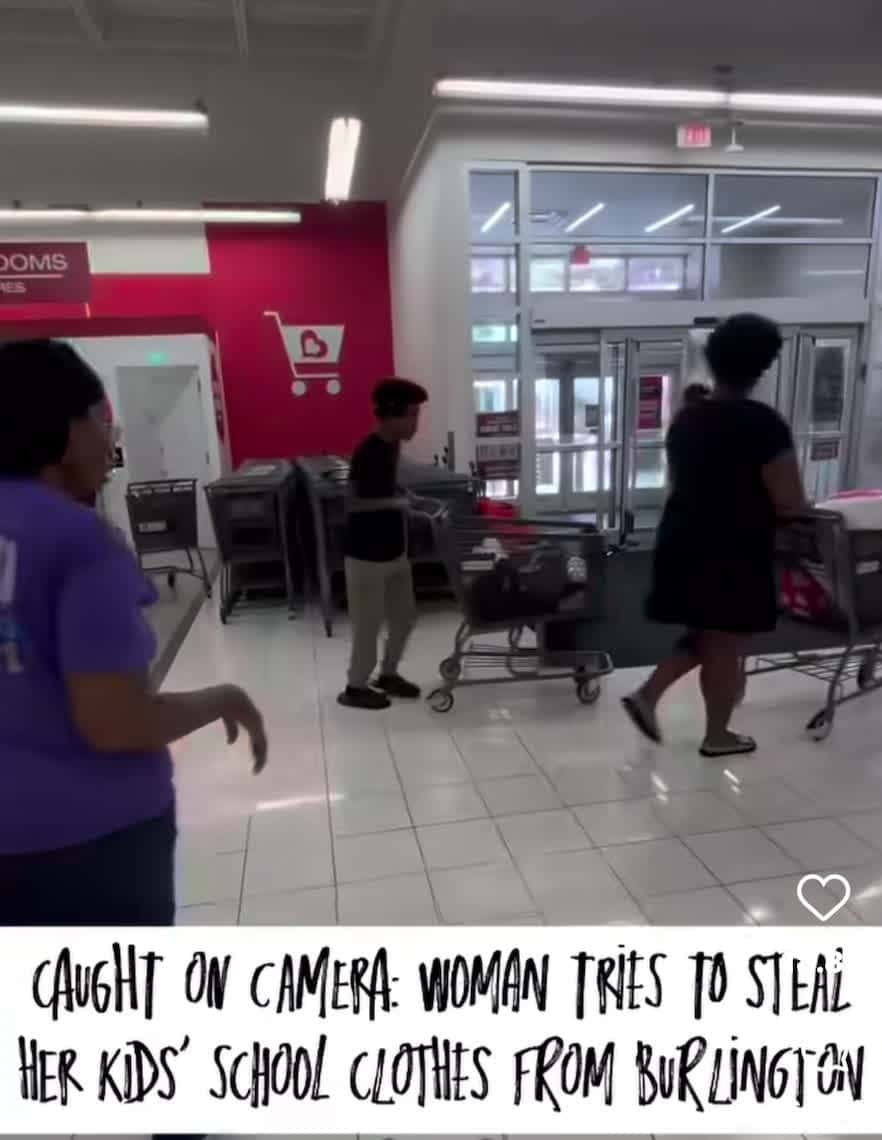 Cover for Sad teaching her kids to be stealing #caughtoncamera
