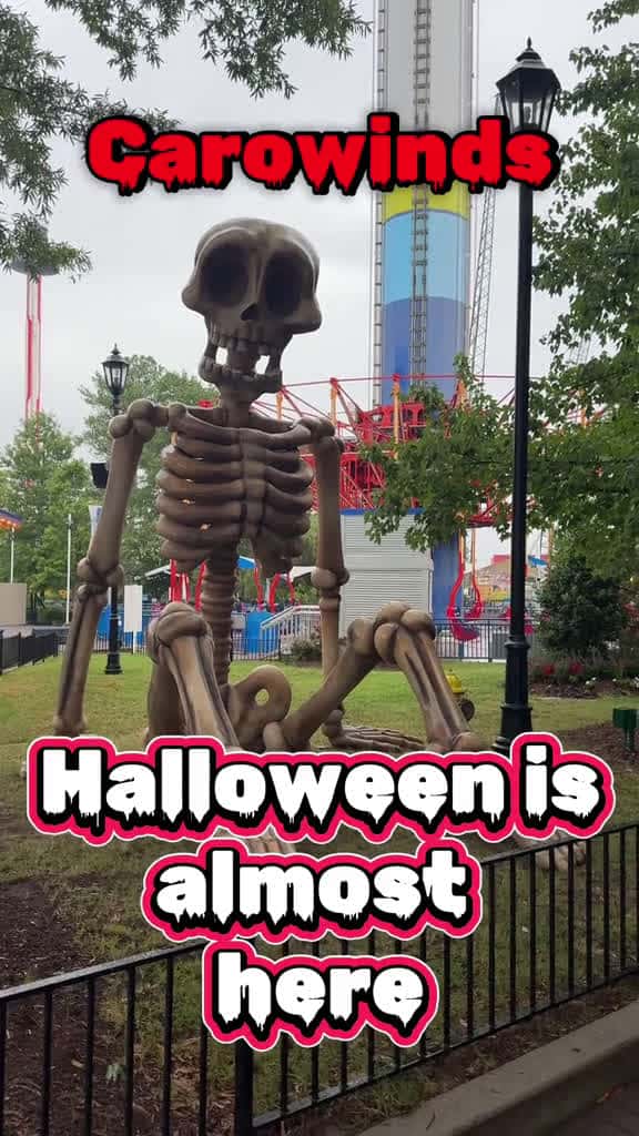 Cover for First Halloween decorations of the year showing up at Carowinds 2025 @Carowinds #halloween #spooky #scary #carowinds #scarowinds #northcarolina #southcarolina #coastershauntsdarkrides #themepark #haunt  created by coasters.haun...