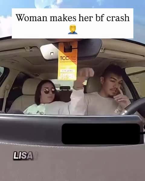Cover for Lady makes her BF wreck his new car 🚙.