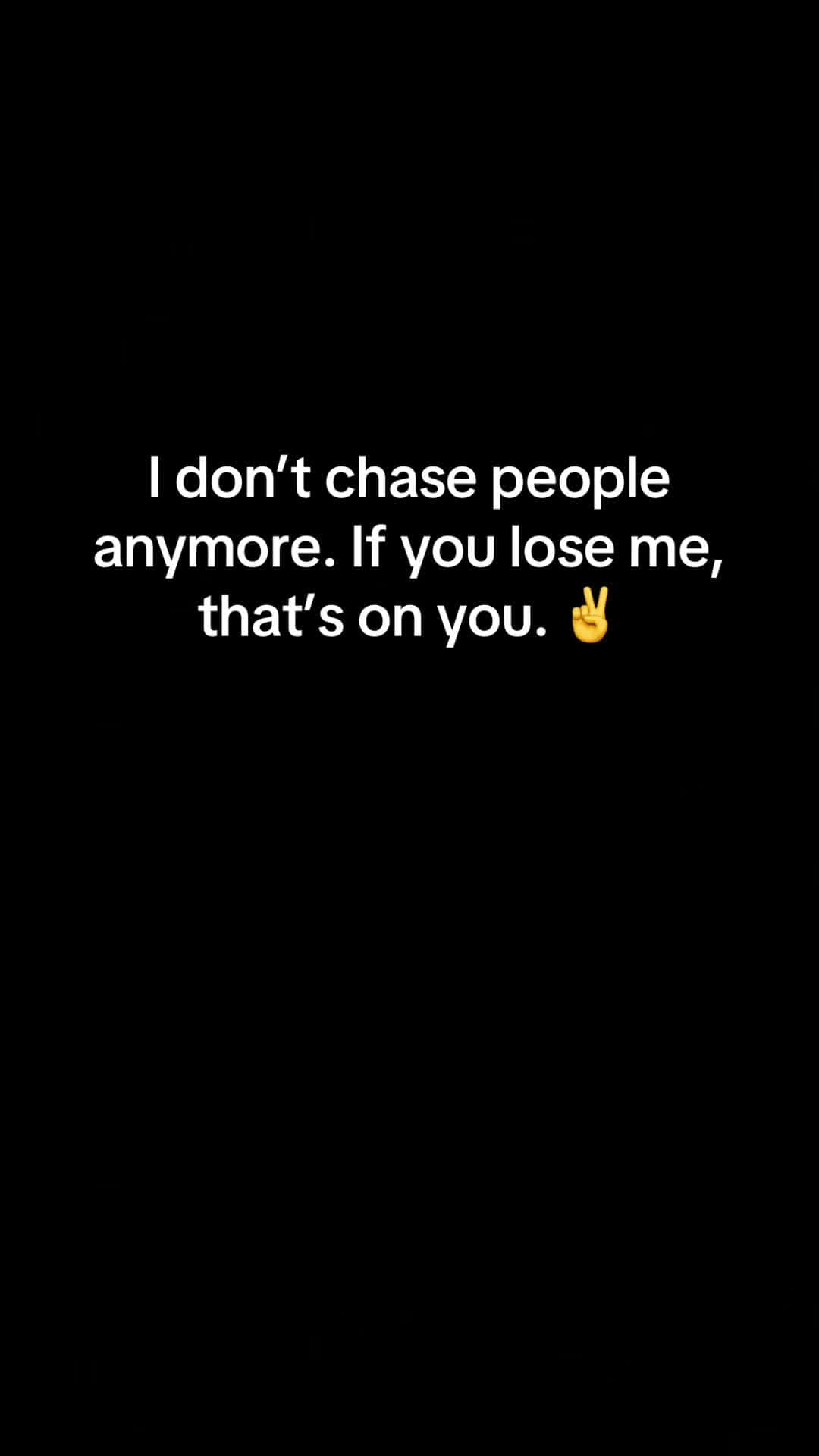 Cover for I don’t chase.