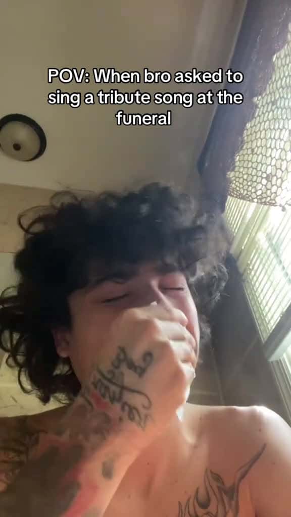 Cover for He acting like he singing at the opps funeral #funny #lilperk5 #fyp #perk #meme created by lilperk5 with NofacenoKC3’s original sound