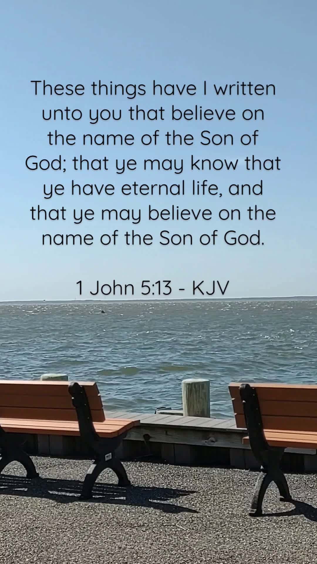Cover for 1 John 5:13 KJV #bible #bibleverse #jesus #jesuslovesyou #baywater #asmr #asmrsounds #asmrvideo #relaxing #calm #scoopz #shortvideos #shorts #short #video #videos #beautiful #nature #naturelovers #water #peace #peaceful #nicevideo