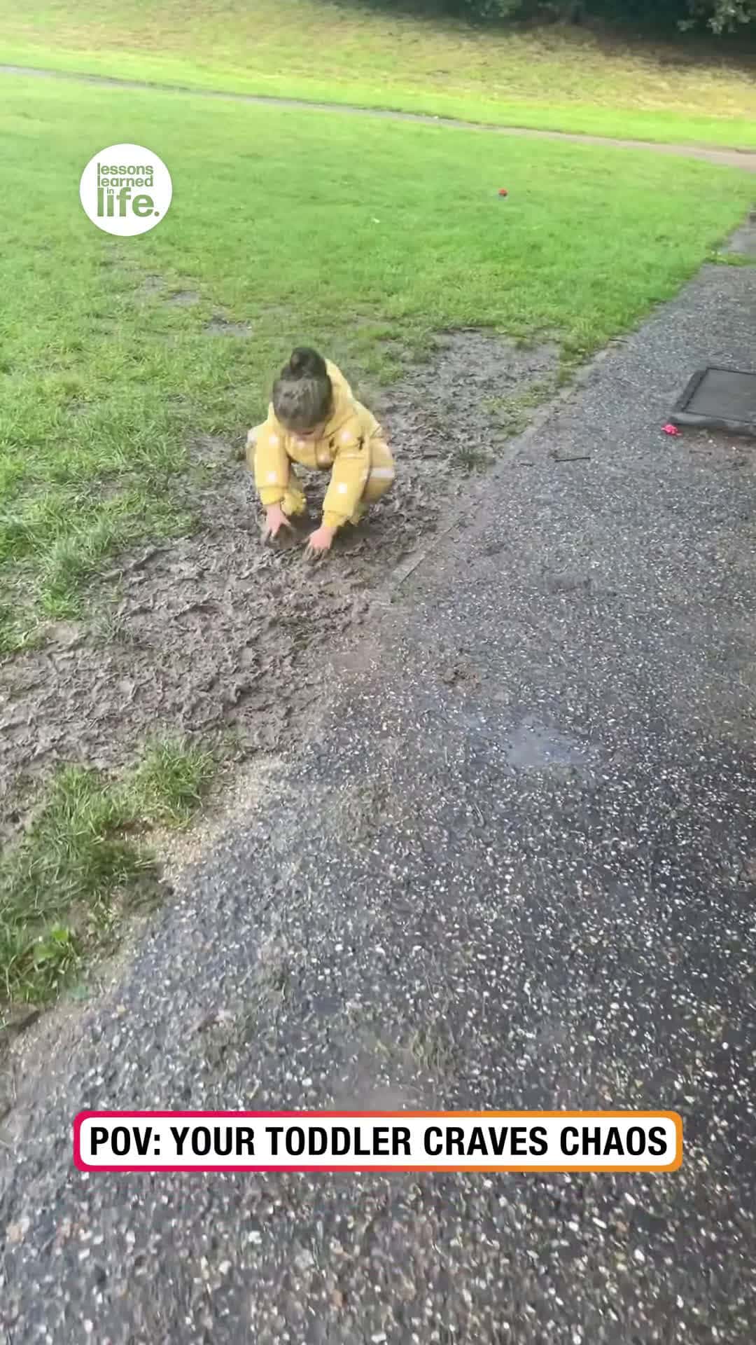 Cover for #TooFunnyToScroll Toddler Puts Mud On Her Head
