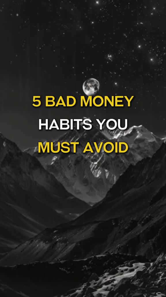 Cover for 5 Bad Money Habits You Must Avoid.  listen lesson money foryou Love lovestory psy 53419 #us