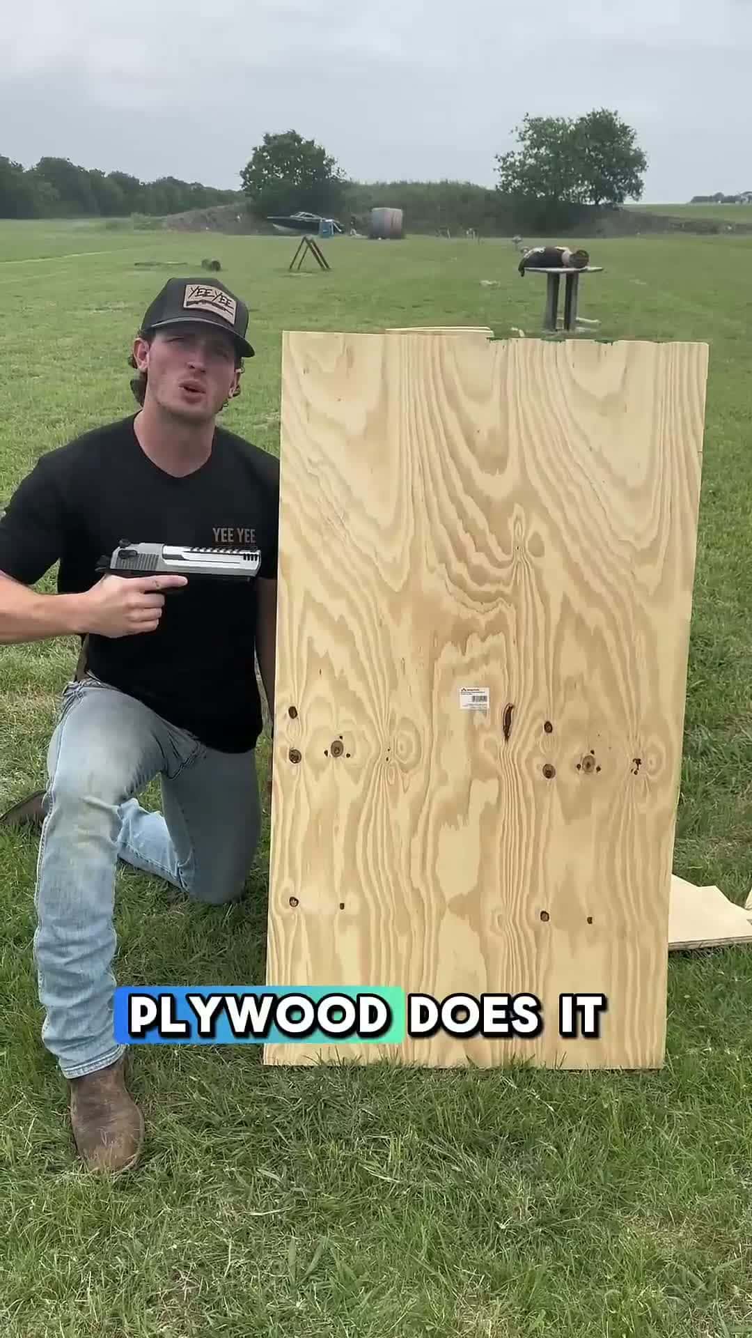Cover for Is plywood bulletproof?   #caughtoncamera  #firstvideochallenge  #scoopz  #foryoupage  #unpopularopinion  #funniestvideoonmyphone