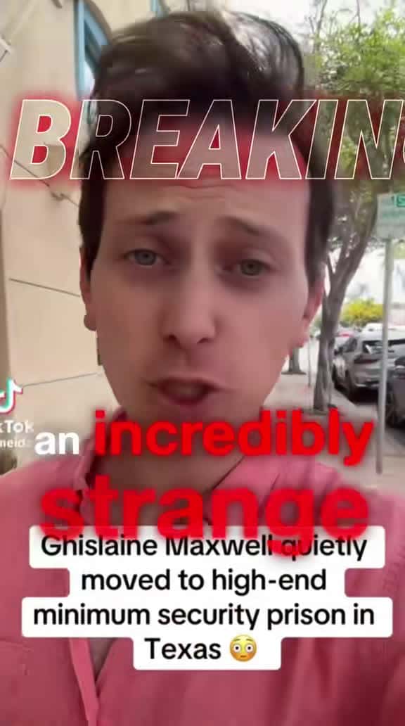 Cover for Ghislaine Maxwell sparks outrage after moving to the same low-security prison as Elizabeth Holmes, right after a reported DOJ meeting. What’s really going on with the Epstein–Maxwell–Trump connection? #Maxwell #Epstein #PrisonT...