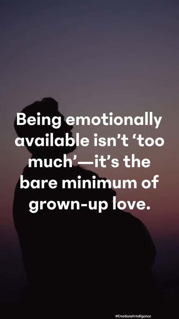 Cover for Being emotionally available isn t too much it s the bare minimum of grown-up love. You des 51998 #shortvideos