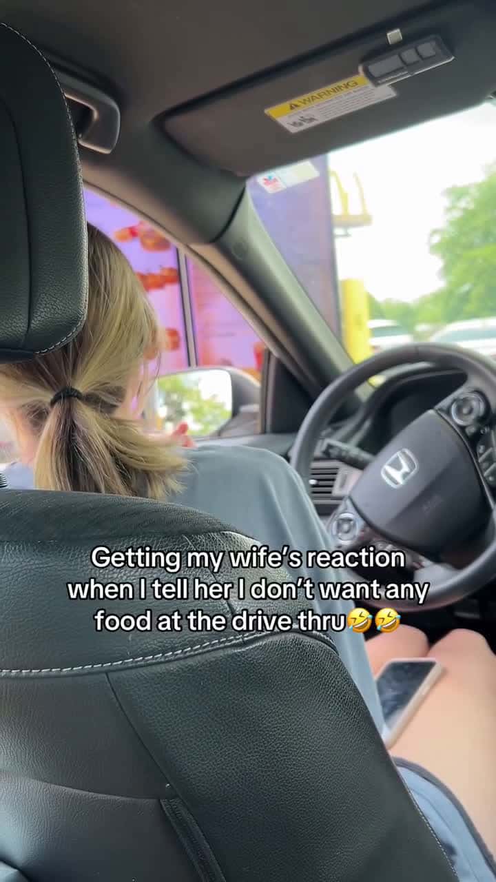 Cover for Getting my wife's reaction when I tell her I don't want any food at the drive thru#UnpopularOpinion #CaughtOnCamera