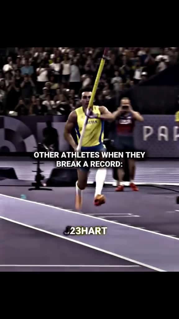 Cover for LIGHTING BOLT Celebrating before the race and breaking a world record trackandfield track 86158 #american