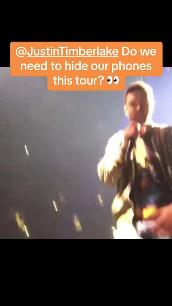 Cover for Justin Timberlake Do we need to hide our phones this tour Asking for myself TFTWtour hidey 84078 #america