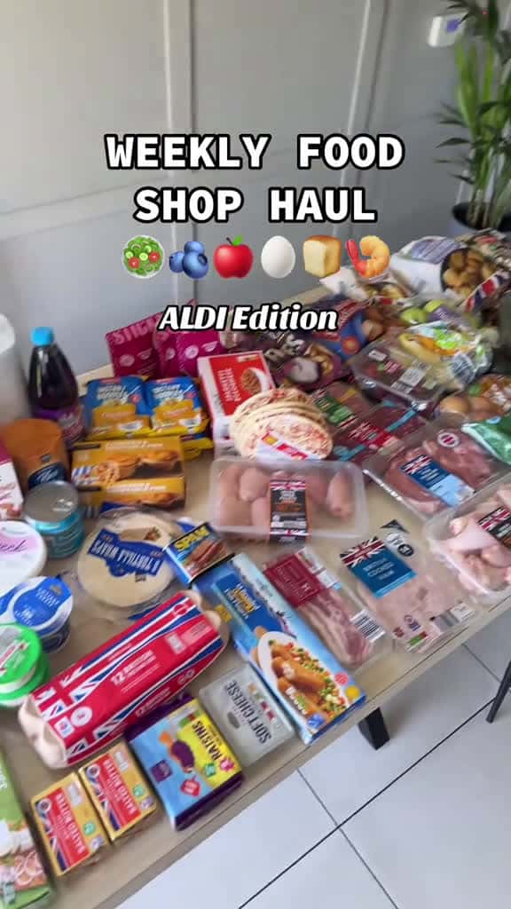 Cover for Weekly food shop for our family of 5. weeklyfoodshop foodhaul foodshop aldihaul f 32022 #trending