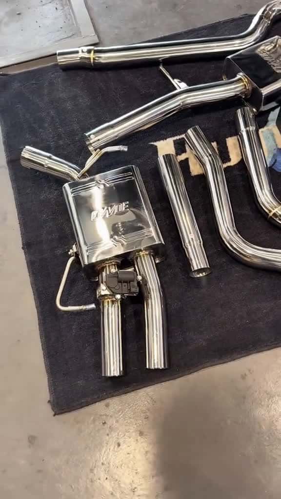 Cover for Audi A6 exhaust pipe upgrade