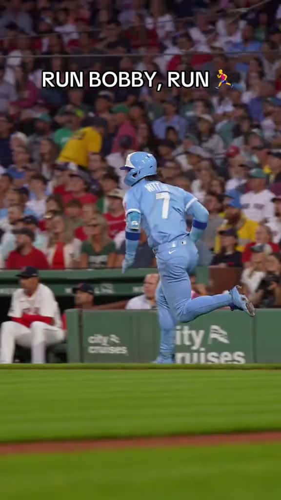 Cover for Bobby Witt Jr. is FAST! 🤩 11.31 seconds from home to third #mlb #baseball  created by MLB with MLB’s original sound