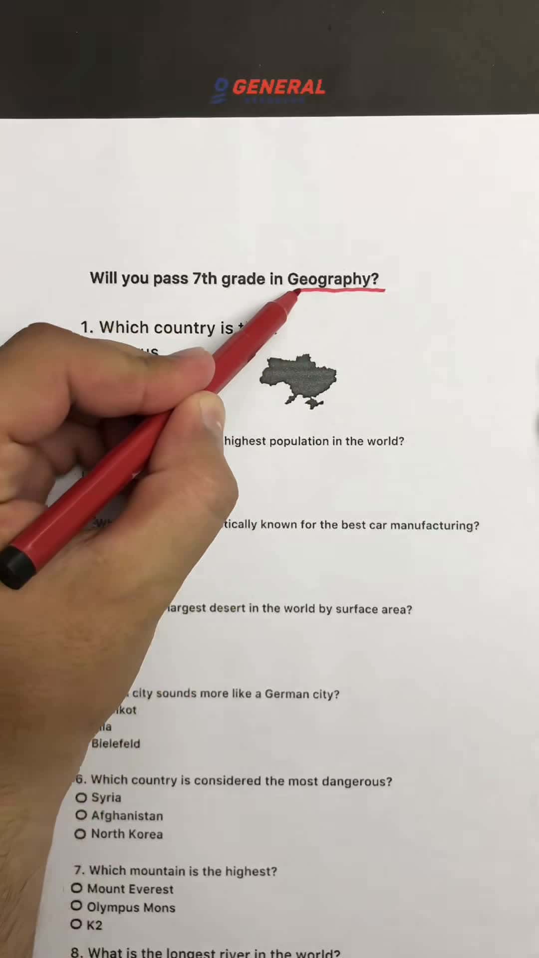 Cover for DidYoupass? #school #8thgrade #geography #quiz