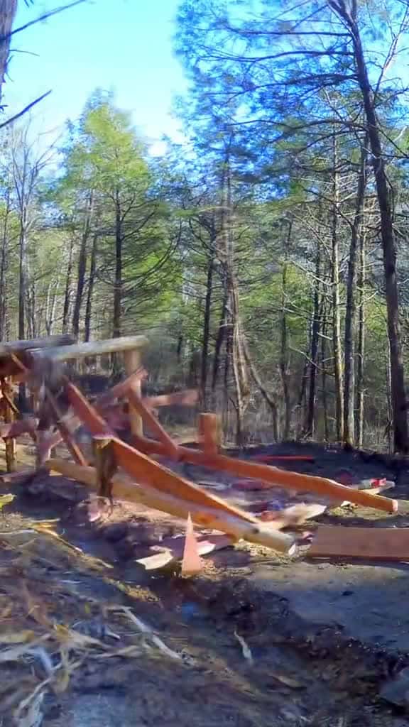Cover for How MTB ramps are built IG backyardtrailbuilds extreme unreel MTB mountainbiking  12673 #shortvideos