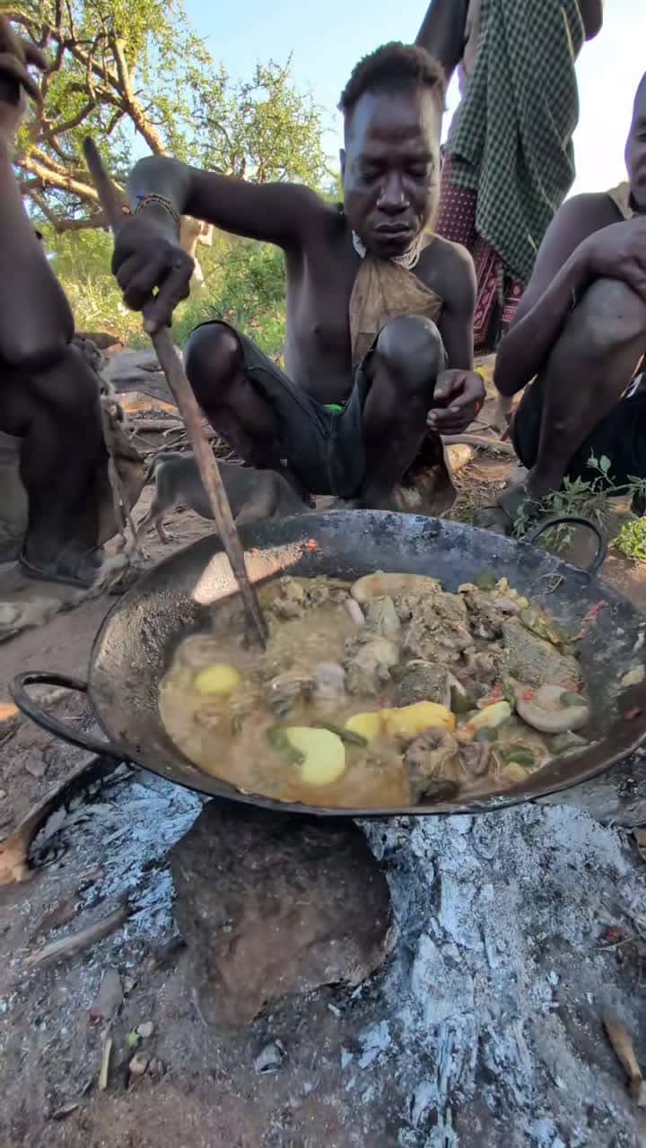 Cover for Wow 😲😳 Unbelievable See How hadzabe bushman eats Raw food middle of forest 😋😲‼️#hadzabetribe #foodlover #usa🇺🇸 #uktiktok #africa #africanfood