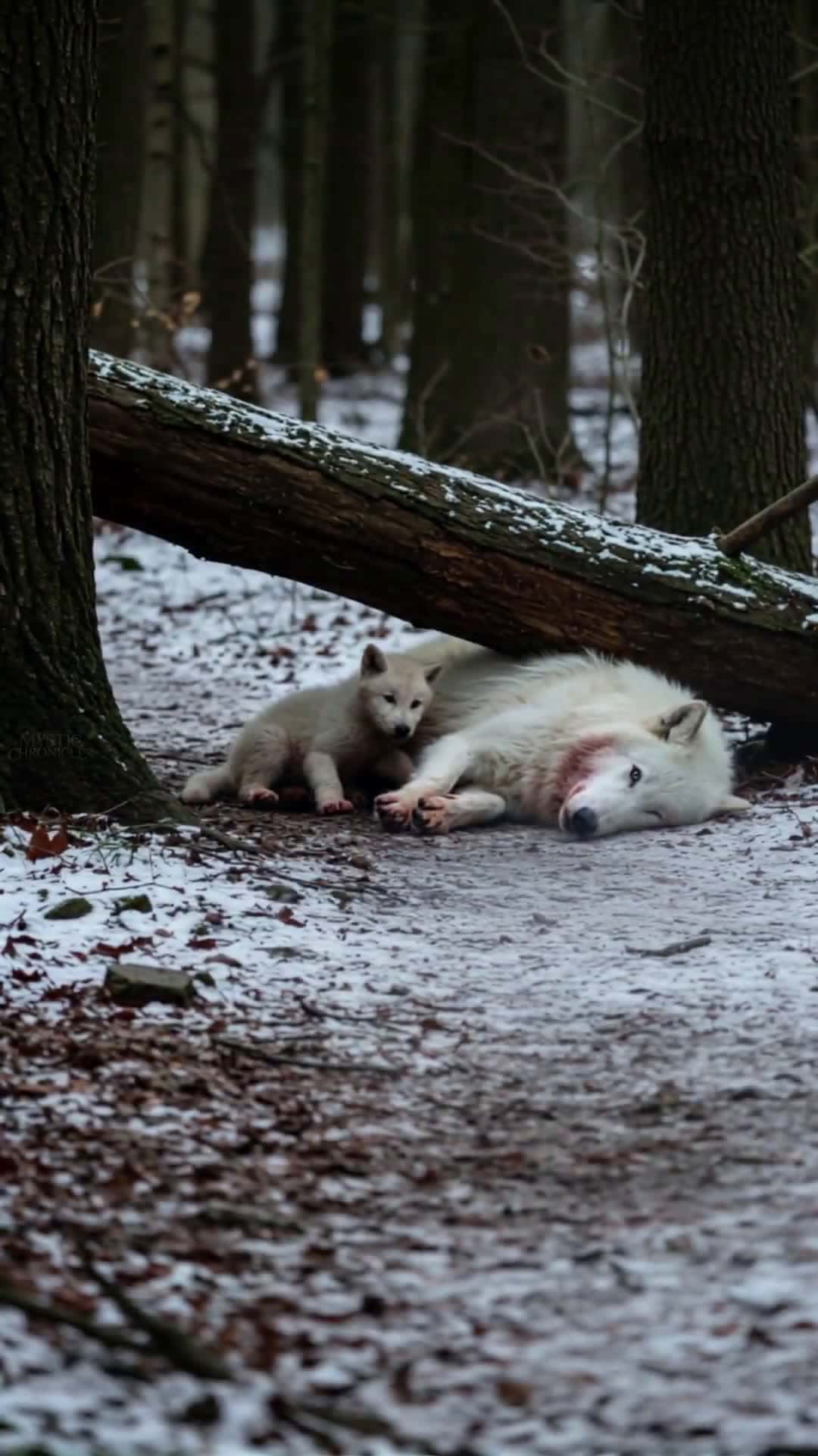 Cover for AIAnimalTales: Little rabbit & wolf pup reunited with mother #Rescue#AIAnimationVideo#AnimalLovers#Wholesome#Viral